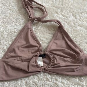 Pink Halter Bikini Top